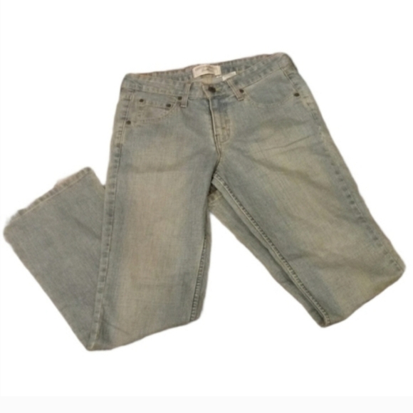 Levi Strauss Stretch Low Rise Bootcut Light Wash Denim Jeans Size 4 Misses Short - Picture 1 of 7